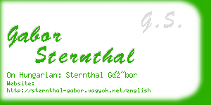 gabor sternthal business card